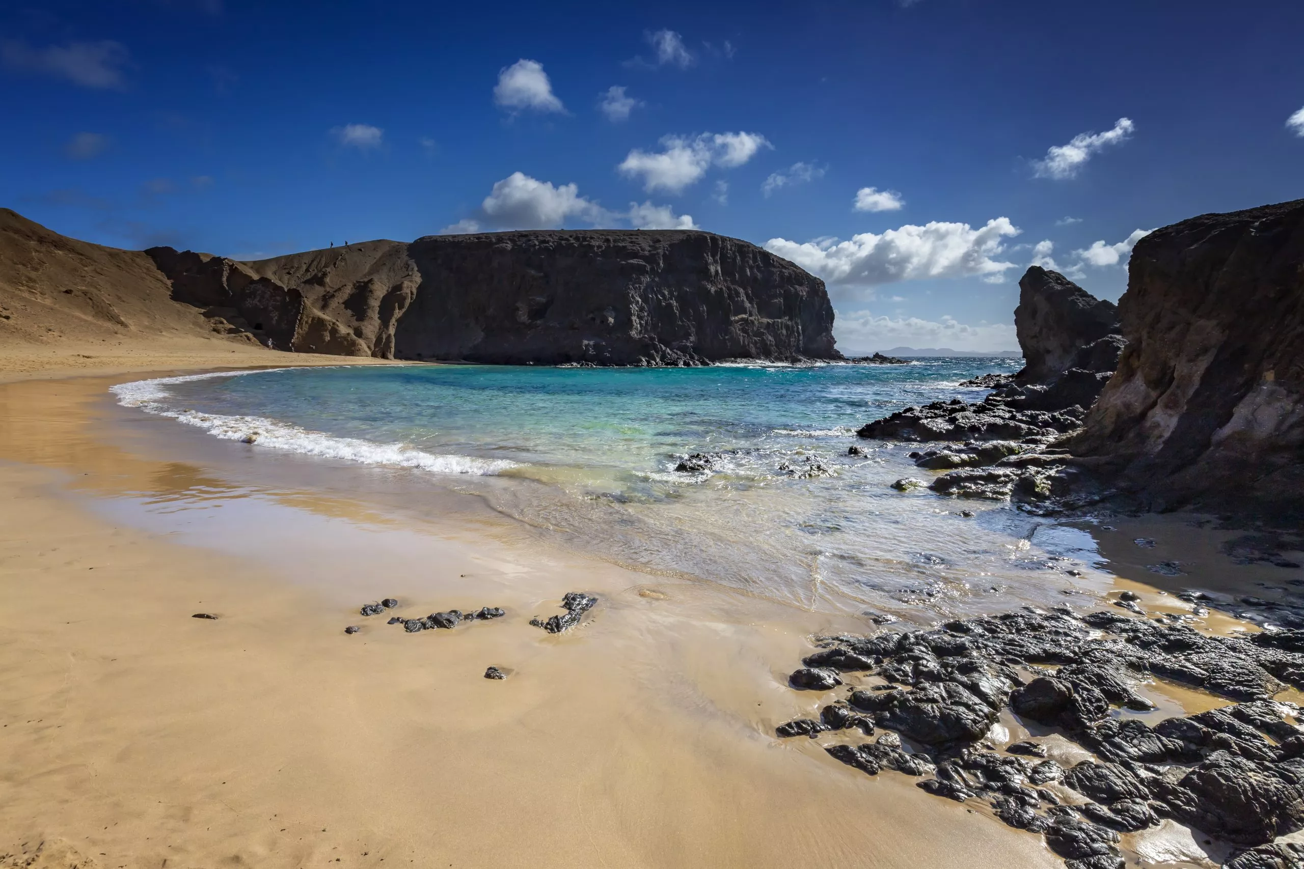 Lanzarote. Volcanic island. Papagayo. Spaces and ocean views. Spanish islands. Landscapes of the Canary Islands. Travel photography.
Nature background.