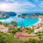 Panoramic view of Porte de Soller, Palma Mallorca, Spain